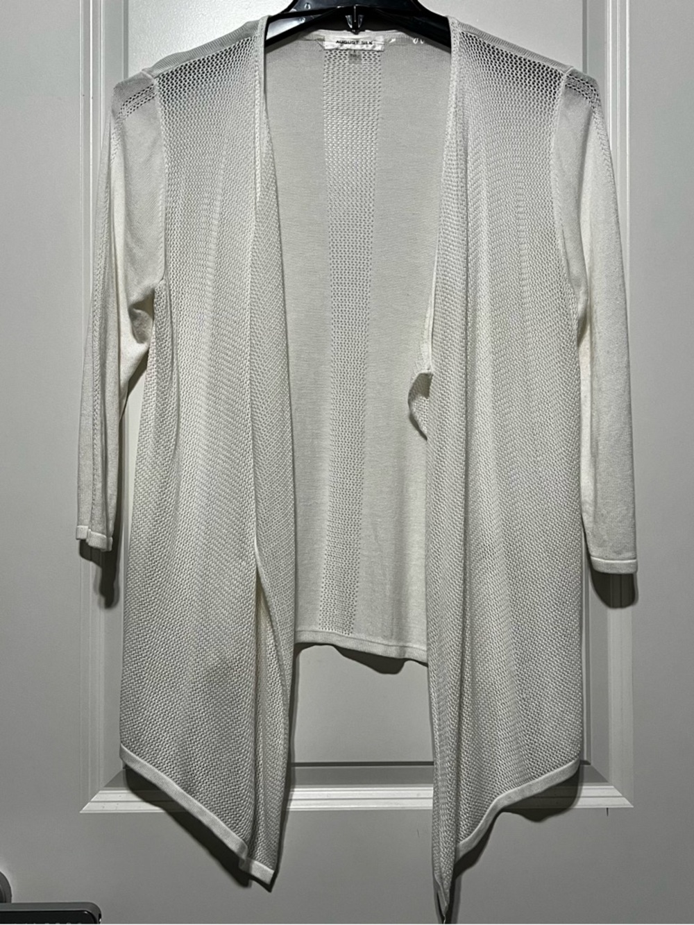 August Silk Women’s Open Front Cardigan in White